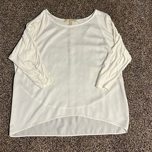 Michael Kors quarter length white shirt